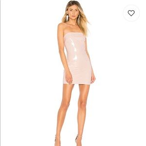 Hours mirabelle nude dress in gloss